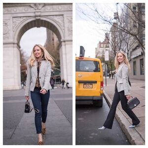 Veronica Beard 8 Farley Gray Tweed Wool Dickey Blazer Jacket Upcollar